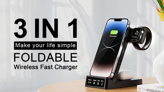 2023 New Release for Apple Watch Phone Holder 3 in 1 Fast Wireless Charger