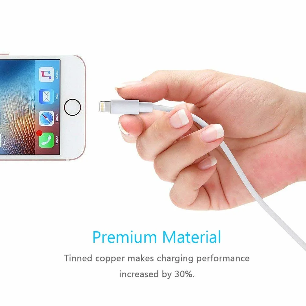 Mobile Phone Cable for iPhone iPad USB Charging Cable for Ios Devices Fast Charger Cable USB Data Cable Factory Wholesale Cable