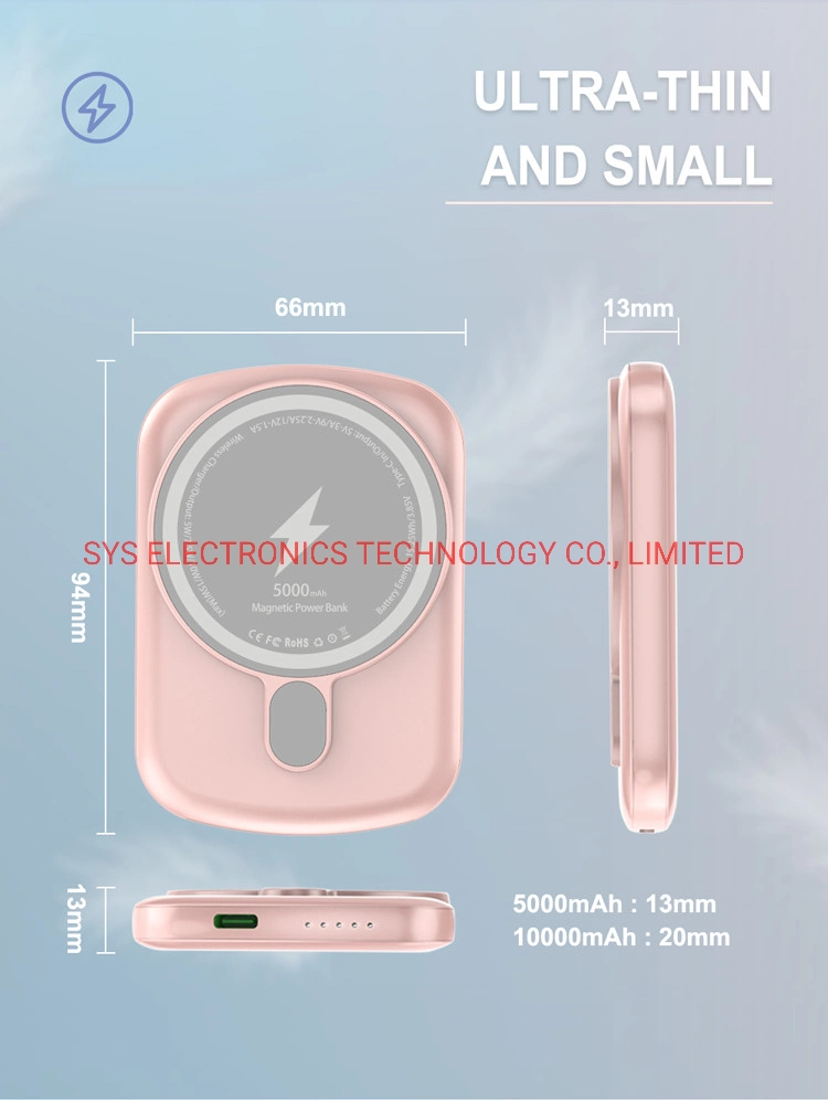 Mini Portable 10000mAh Magnetic Wireless Magsafes Power Bank